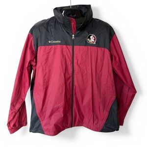 Columbia Seminoles Windbreaker Jacket XL Red Black NCAA FSU Full Zip